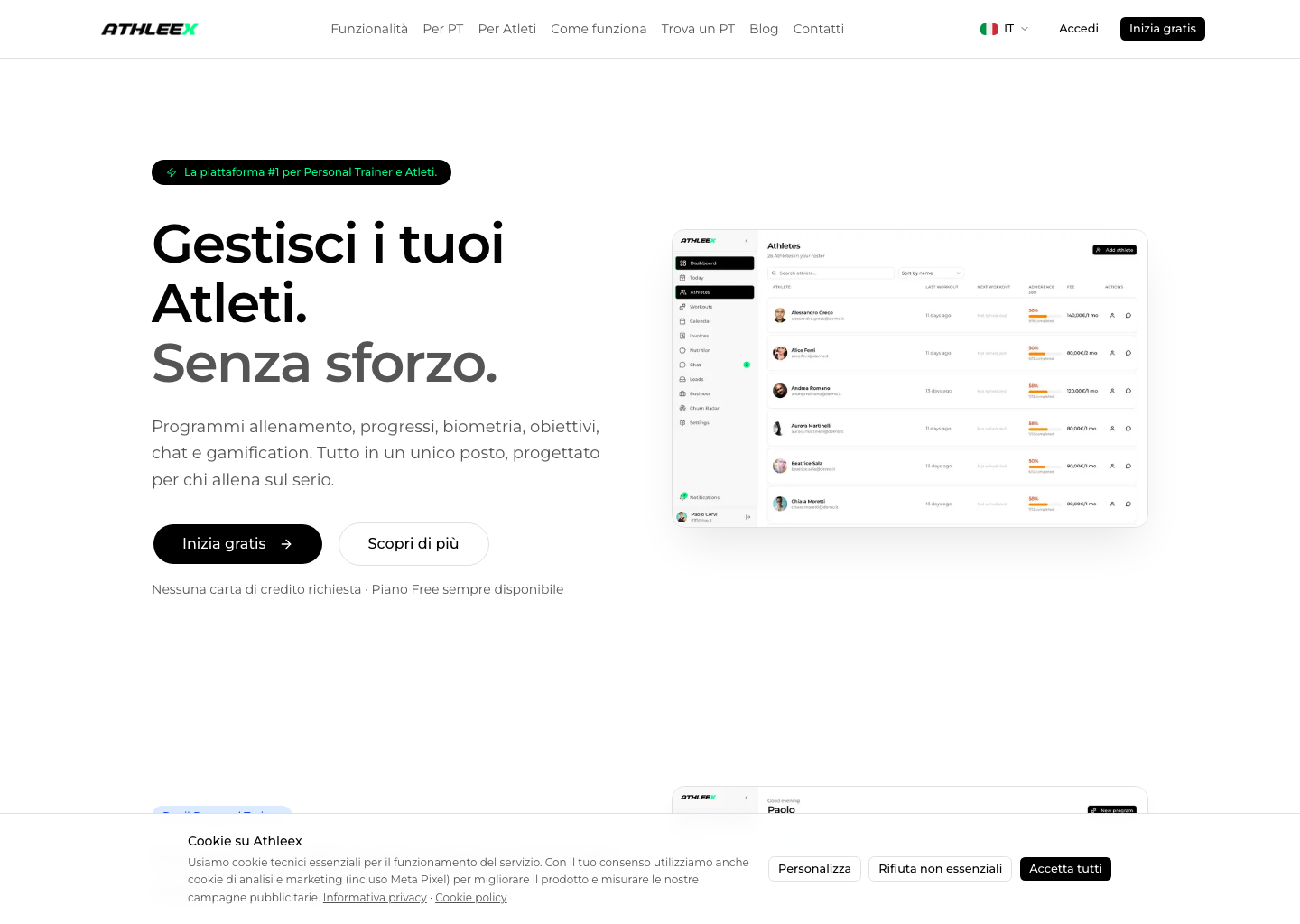 Athleex — SaaS Personal Trainer
